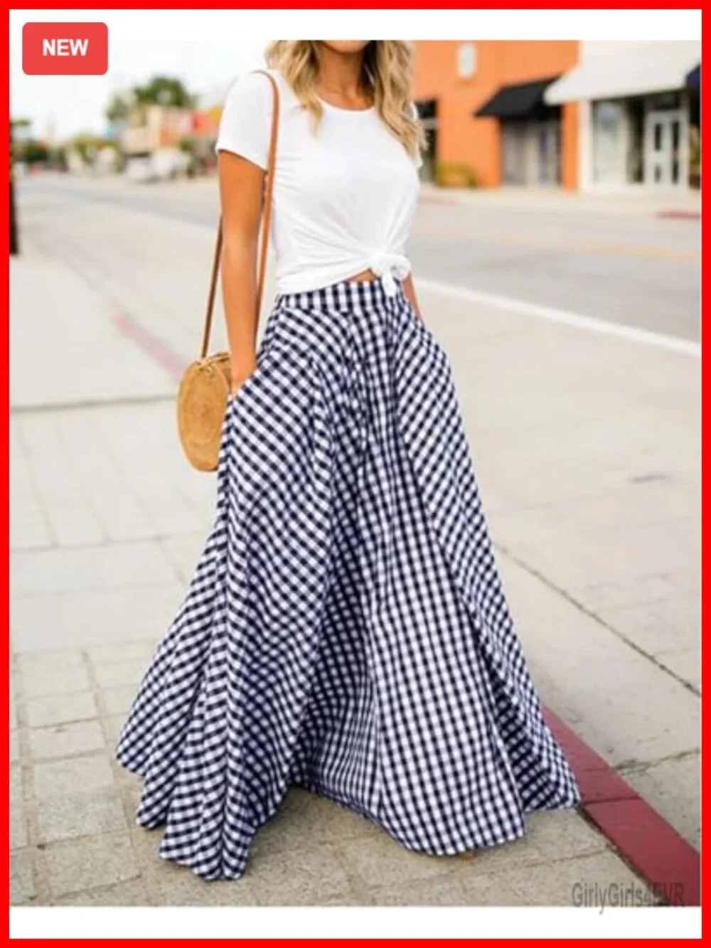 N/A flowy gingham